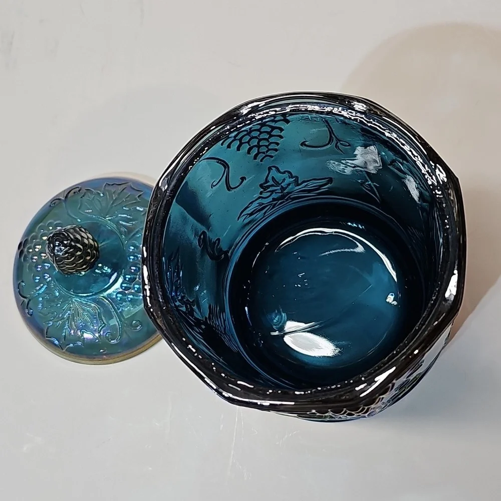 Vintage Indiana Glass Blue Carnival Glass 